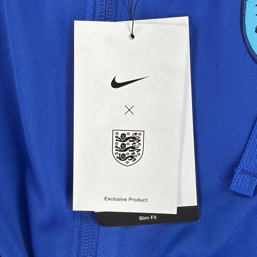 Nike England Strike Hooded Track Jacket Mens Large Blue Full Zip Slim Fit Soccer - Picture 13 of 16